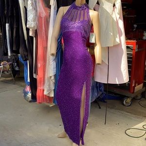 Purple formal evening dress